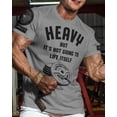 thumbnail image 2 of Gymish Heavy Lift Men’s Workout T-Shirt – Funny Gym Shirt, Lifting Tee, Athletic Fitness & Weightlifting Top, 2 of 6