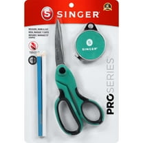 SINGER ProSeries Measure, Mark, Cut Combo Set, Retractable Tape Measure, Water Soluble Fabric Pencil, Heavy Duty 8 1/2" Fabric Scissors (Pack of 3)