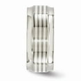 thumbnail image 3 of Edward Mirell Titanium With 925 Sterling Silver Inlay Beveled Edge 9mm Band Size: 11; for Adults and Teens; for Women and Men, 3 of 8