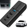 thumbnail image 1 of USB Hub Compatible with Tesla Model 3 Y 2021/Model 3 Y 2022 USB Hub Adapter 4 in 1 USB Hub Docking Station with 3 USB and 1 USB-C Port Reusable 4-Port Game Co-pilot USB Splitter, 1 of 10