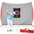 thumbnail image 2 of Filets d'Entraînement de Golf pour Frapper pour la Conduite dans la Cour Arrière Robustes pour Hommes Véritables Balles de Golf d'Intérieur Frapper Lancer Filets de Conduite pour Utilisation Intérieure Extérieure au Garage Entraînement de Swing de Golf Cages d'Impact avec Cadre et Filet, 2 of 4