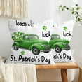thumbnail image 5 of Danhjin St Patricks Day Pillow Covers Velvet, Green Trefoil Print for Sofa Cushion, 5 of 5