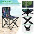 thumbnail image 4 of 600D Oxford Camping Chair Portable Foldable Chair Supports 220 lbs for Picnic, Fishing, Backpacking Colorful Christmas Trees Pattern, 4 of 8