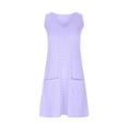 thumbnail image 3 of Women's Summer Fashion Casual Loose Sleeveless V Tie Pocket Dress plus Size Summer Dresses for Women Casual Wraps for Women Dress Women Straight Dresses for Women Summer Shirt Dresses for Women Casual, 3 of 4