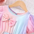 thumbnail image 4 of Vedolay Girls Summer Short Sleeve Crew Neck Colorful Tulle Princess Dress,Pink 18-24 Months, 4 of 5