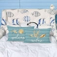 thumbnail image 5 of Coastal Throw Pillows,Coastal Pillow Covers,Nautical Beach Decorative Throw Pillow Cover,Nautical Pillows,Nautical Beach House Bed Room Decor Reversible Pillowcase (12x20 in, Blue-3), 5 of 5