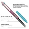 WRITECH Retractable Gel Ink Pens Multi Colored 2 in 1 Colorful Click