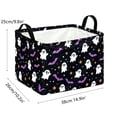 thumbnail image 2 of Halloween Basket, Halloween Boo Basket, Collapsible Storage Basket, Holiday Spooky Series, Waterproof Polyester Canvas, Bedroom Nursery Home Decor, 1 Pack, 2 of 8
