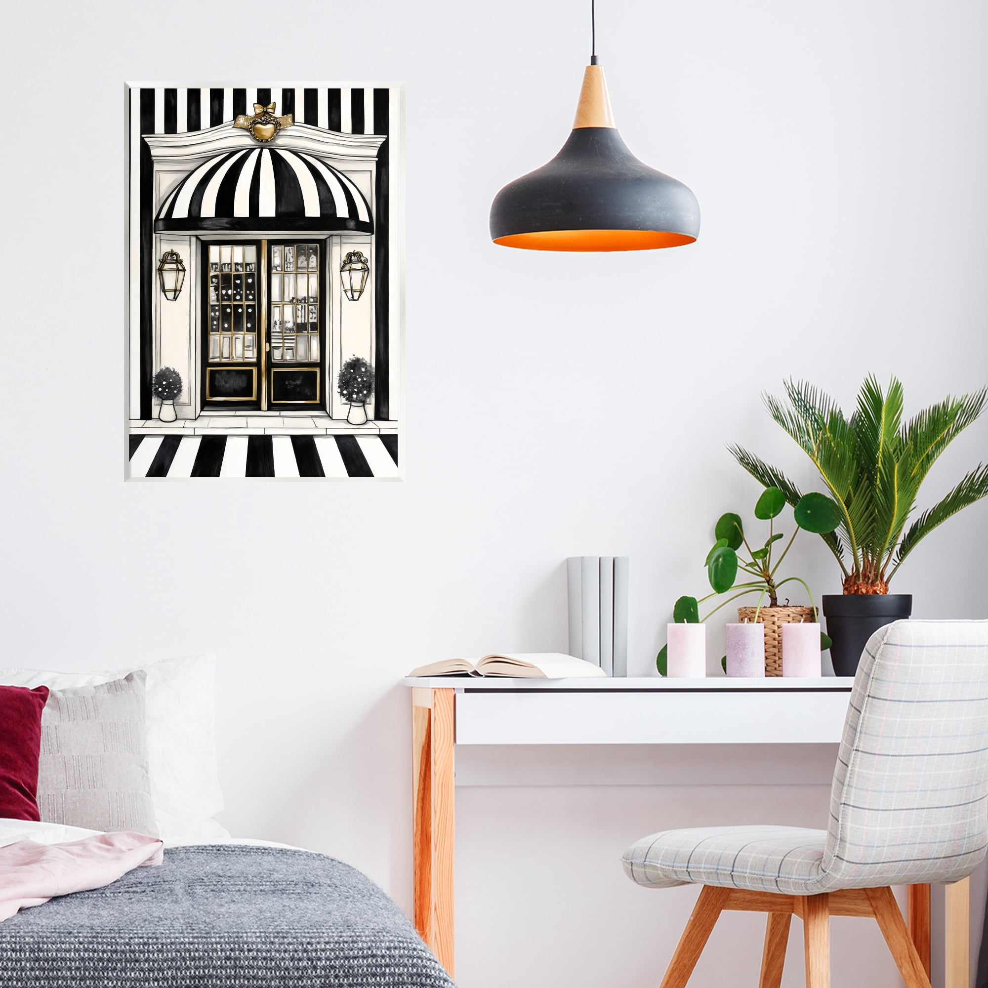 Stupell Industries Paris Storefront Facade Wall Plaque Art, design by Petal Prints Design