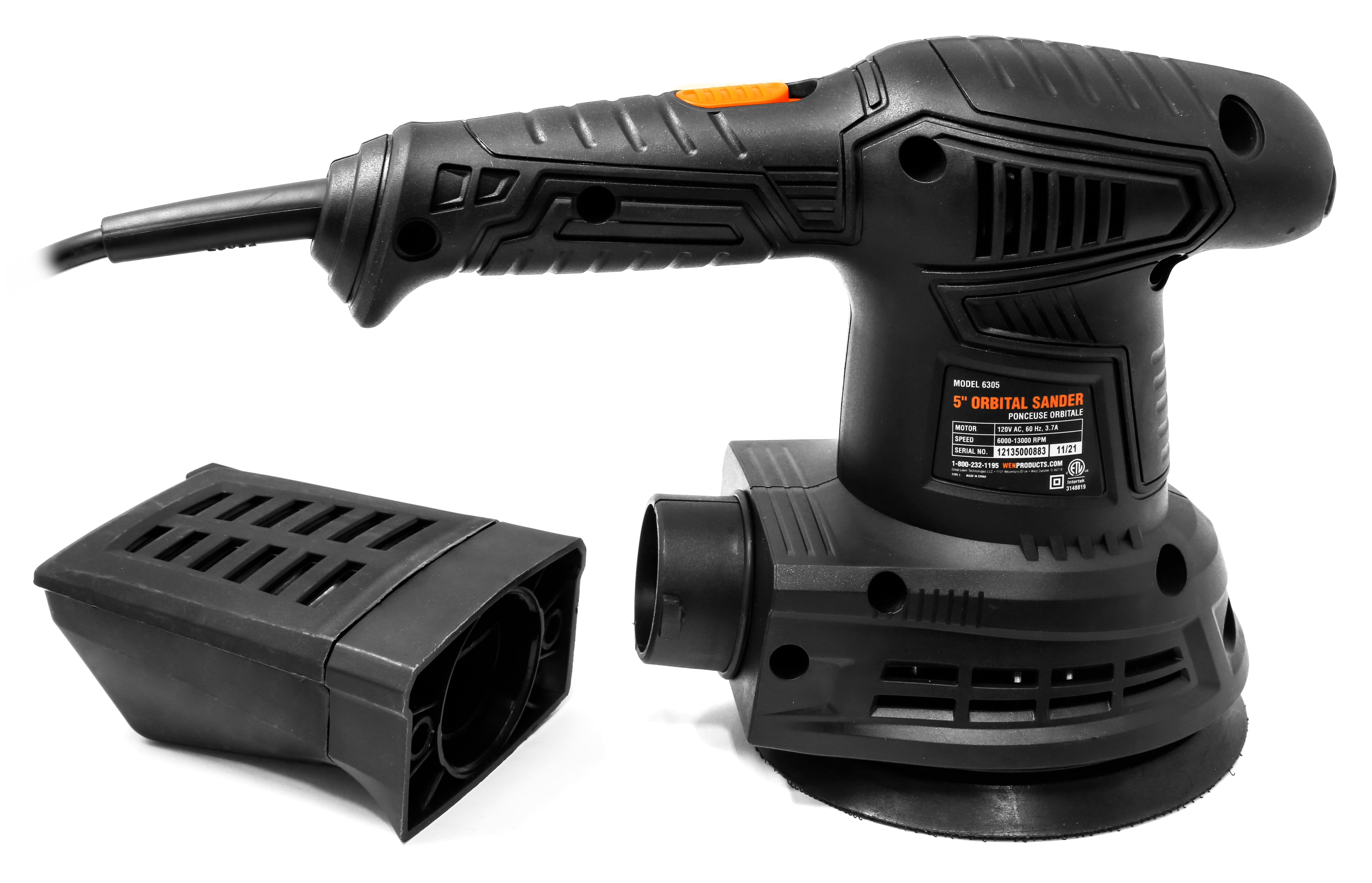 WEN 3.7-Amp 5-Inch Variable Speed Random Orbit Rotary Sander