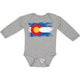 thumbnail image 3 of Inktastic Colorado Flag Distressed Look Boys or Girls Long Sleeve Baby Bodysuit, 3 of 5
