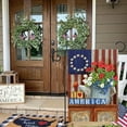 thumbnail image 6 of Utoimkio 12x18 Inch American Flag Welcome Garden Flag, Double-sided Rustic USA Patriotic Flag Outdoor Decorations Memorial Day Celebration Decor for Front Yard Lawn Patio Outside, 6 of 8