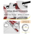 thumbnail image 6 of Red Grey Blackout Curtains 84 Inches Long for Bedroom, Geometric Circle Modern Abstract Simple Art Thermal Insulated Room Darkening Black Out Window Curtain Panels Grommet Drapes for Living Room, 6 of 8