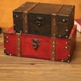 thumbnail image 2 of Huanledash Storage Organizer Visual Interest Large Capacity Wooden Treasure Keepsake Box for Home Decor, 2 of 8