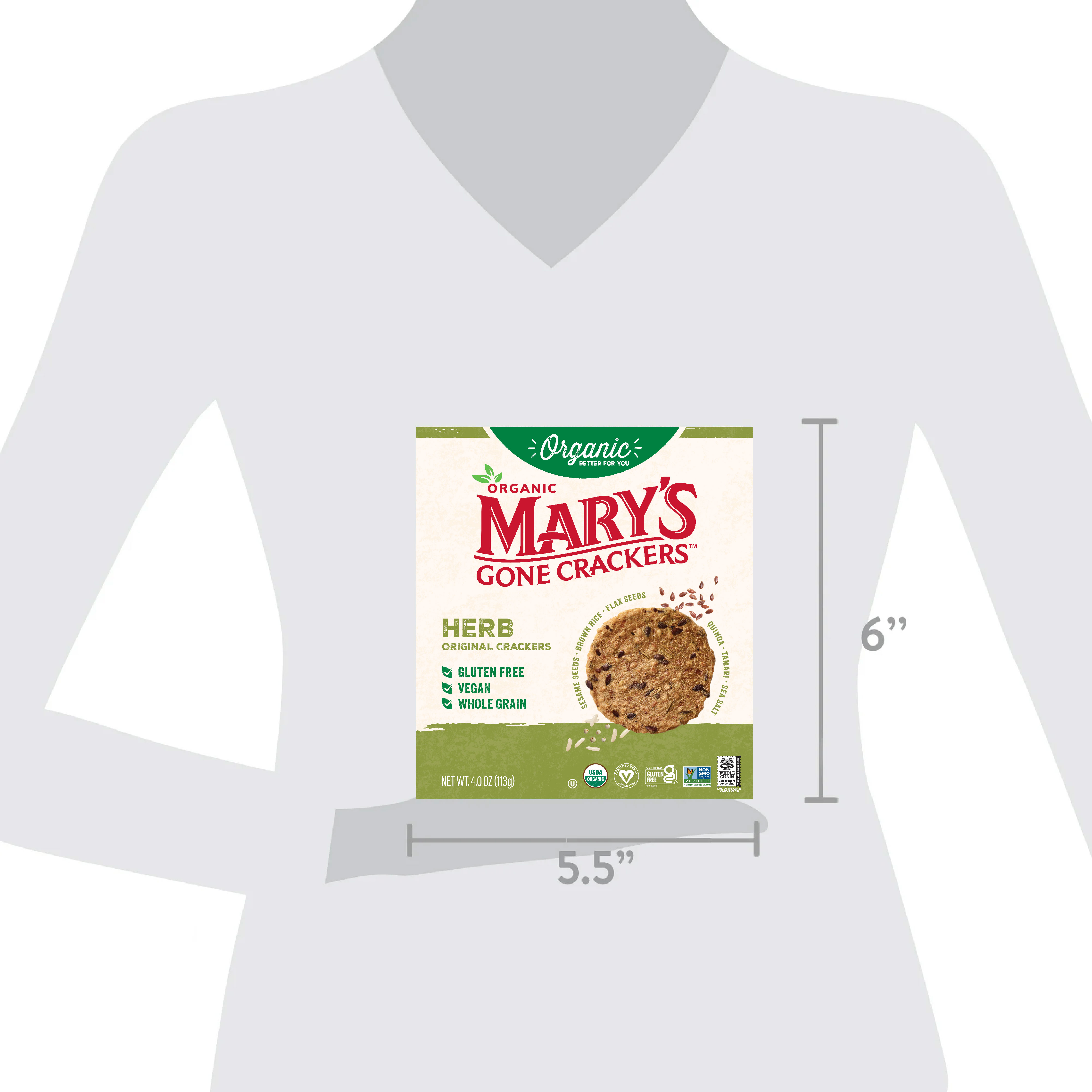 (3 pack) Mary’s Gone Crackers Super Seed Organic, Gluten Free Jalapeño Crackers, 5.5 oz