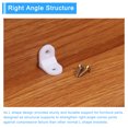 thumbnail image 5 of 100Packs 90 Degree Plastic Corner Braces, 24x17x24mm Nylon Shelf Right Angle Brackets with Screws (White), 5 of 6