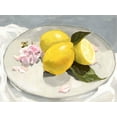 thumbnail image 2 of Barnes, Victoria 24x19 Black Ornate Wood Framed with Double Matting Museum Art Print Titled - Lemons on a Plate II, 2 of 4