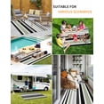 thumbnail image 5 of Outdoor Rug 6x9 ft Abstract Striped Waterproof Outdoor Patio Rug Mat Non Slip Outside Area Rugs Carpet for RV,Camping,Porch,Deck,Pool,Balconybackyard,Sage Green Black White, 5 of 9