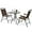 Beige, variant on PRZL 3-Piece Bistro Set, Patio Furniture Set for Outdoor Poolside Balcony Garden Yard, 28" H Outdoor Round Table and 2-Pack Folding Chairs, 3PCS Bistro Dining Furniture Set(Brown)
