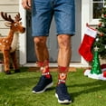 thumbnail image 3 of Funny Reindeer Christmas Socks for Men Women Teens Boys - Holiday Novelty Fun Crew Funky Cute Crazy Silly 3D  Animal Cartoon Sock Gift - Secret Santa Xmas Christmas Gag Gifts Ideas Stocking Stuffers, 3 of 5
