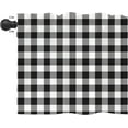 thumbnail image 2 of Kitchen Curtains Valances, Rod Pocket Valances for Windows, Small Window Treatment Valances for Window, Living Room, Bedroom, Bathroom, 1 Panel, 54" W x 18" L, French Plaid, 2 of 6