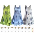 thumbnail image 3 of Robe à Imprimé Floral pour Femmes, Double Couche, Sans Manches, Col Rond, Robe d'Été (Bleu 3TG), 3 of 11