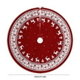 thumbnail image 4 of Classic Red Christmas Tree Skirt Decorative Cover with Holiday Elements for Home Party Festive Decor(Red-B), 4 of 6