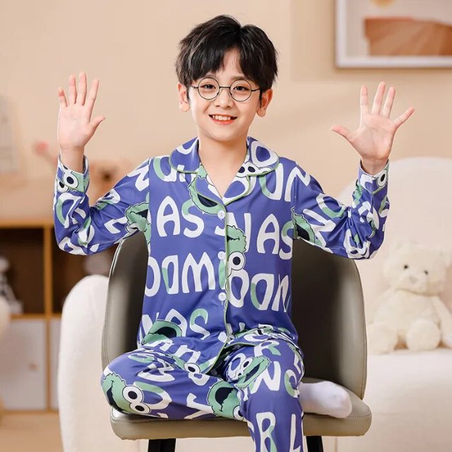 Pijama Kawaii Sanrioed Cinnamoroll para niños y niñas, ropa de dormir de manga larga, bonito Anime Kuromi Melody, regalo para el hogar, 2023