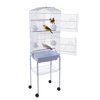 Winado Bird Cages for Parakeets Cockatiels Finches Lovebirds Canaries Conures Budgies Parrot Birdcage w/ Detachable Rolling Stand, White