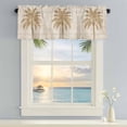 Beige Palm Tree Kitchen Valances for Windows 54x18 Inch Kitchen ...