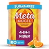 Metamucil Fiber Supplement, Sugar Free Fiber Powder for Digestive Health, Orange, 180 Servings