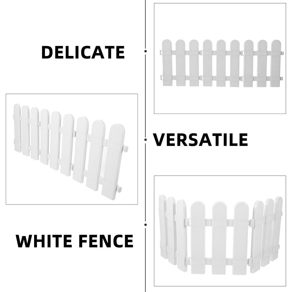 Masteelf 12pcs Garden Decorative Fence Lawn Plant Fence Border Garden Landscape Fence Decors Garden Fence Ornament Multi-use Fence Decor