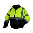 thumbnail image 1 of PYRAMEX RJ3210X3 RJ32 Series Jackets Hi-Vis Lime Bomber Jacket with Quilted Lining- Size 3X Large, 1 of 2