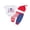 White, variant on Jxzom 4th of July Baby Boy Outfits 0 3 6 12 Months Letter Star Print Short Sleeve Romper Striped Pants Hat Independence Day Set