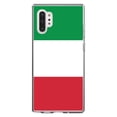 thumbnail image 1 of DistinctInk Clear Shockproof Hybrid Case for Galaxy Note 10 PLUS (6.8" Screen) - TPU Bumper, Acrylic Back, Tempered Glass Screen Protector - Italy Flag Red White Green - Italy, 1 of 1