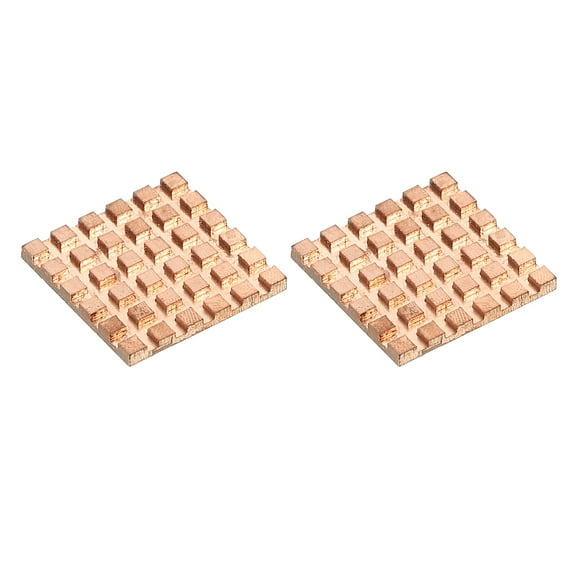 Uxcell Heatsink Kit Pure Copper 22x22x3mm for IC Chip MOS Memory Heat Dissipation with Thermal Pads Pack of 2