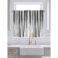 thumbnail image 2 of Tier Curtains 45 Inches Long, Black Gray White Window Treatment Curtain Drapes, Vintage Rustic Abstract Ombre Aesthetic Small Curtain Drapes for Bathroom Laundry Room, 27.5"x45", 2 Panels, 2 of 7