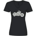 thumbnail image 3 of Inktastic Distressed Motorcycle Women's V-Neck T-Shirt, 3 of 5