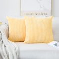 thumbnail image 2 of 2PCS Soft Throw Pillow Covers 18x18inch, Decorative Corduroy Pillow Covers for Sofa Couch Bed,Square Solid Striped Cushion Case, 2 of 8