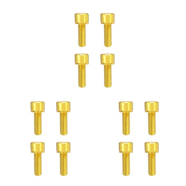 ZLight 4 Pieces Disc Brake Fixing Blot Modified Component Crank Arm Screw Replacements Braking Clamp Fixator Cycling Fittings Golden M6x18 3Set