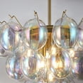 thumbnail image 4 of Artcraft Lighting Collection Globo Lustre 9 Lumières Irisé et Laiton, 4 of 4