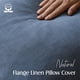 thumbnail image 2 of Pack de 2 fundas de almohada Foindtower de lino, 45 x 45 cm, color azul oscuro, 2 of 7