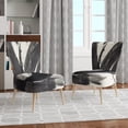 thumbnail image 4 of Designart "Minimalistic Roller II" Upholstered Mid-Century Accent Chair - Arm Chair, 4 of 5