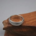 thumbnail image 3 of K-KED Pure 925 Sterling Silver Ring Men's Rotationally Carved Line Ring US Size 8-12-11, 3 of 6