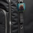 thumbnail image 6 of Bear in Forest Woodland Wilderness Faux Leather Square Keychain, 6 of 7