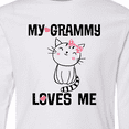 thumbnail image 4 of Inktastic Grammy Loves Me Girls Kitty Long Sleeve Youth T-Shirt, 4 of 5