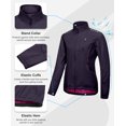 thumbnail image 6 of Women's Cycling Jackets Reflective Packable Running Jacket Windproof Water-Resistant for Hiking Biking with 6 Pockets Cold Weather (Purple XS), 6 of 8