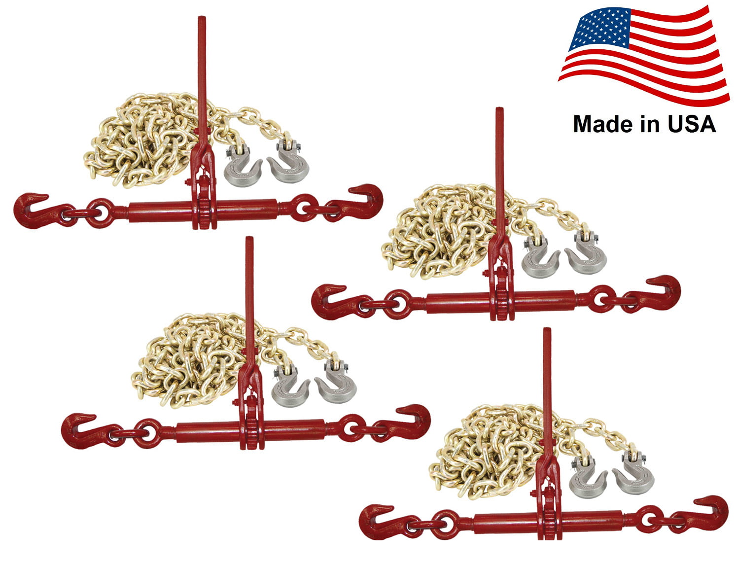 5/16 x 16 Grade 70 Transport Chain Made in USA Flatbed Trailer 2 Pack Mytee Products 