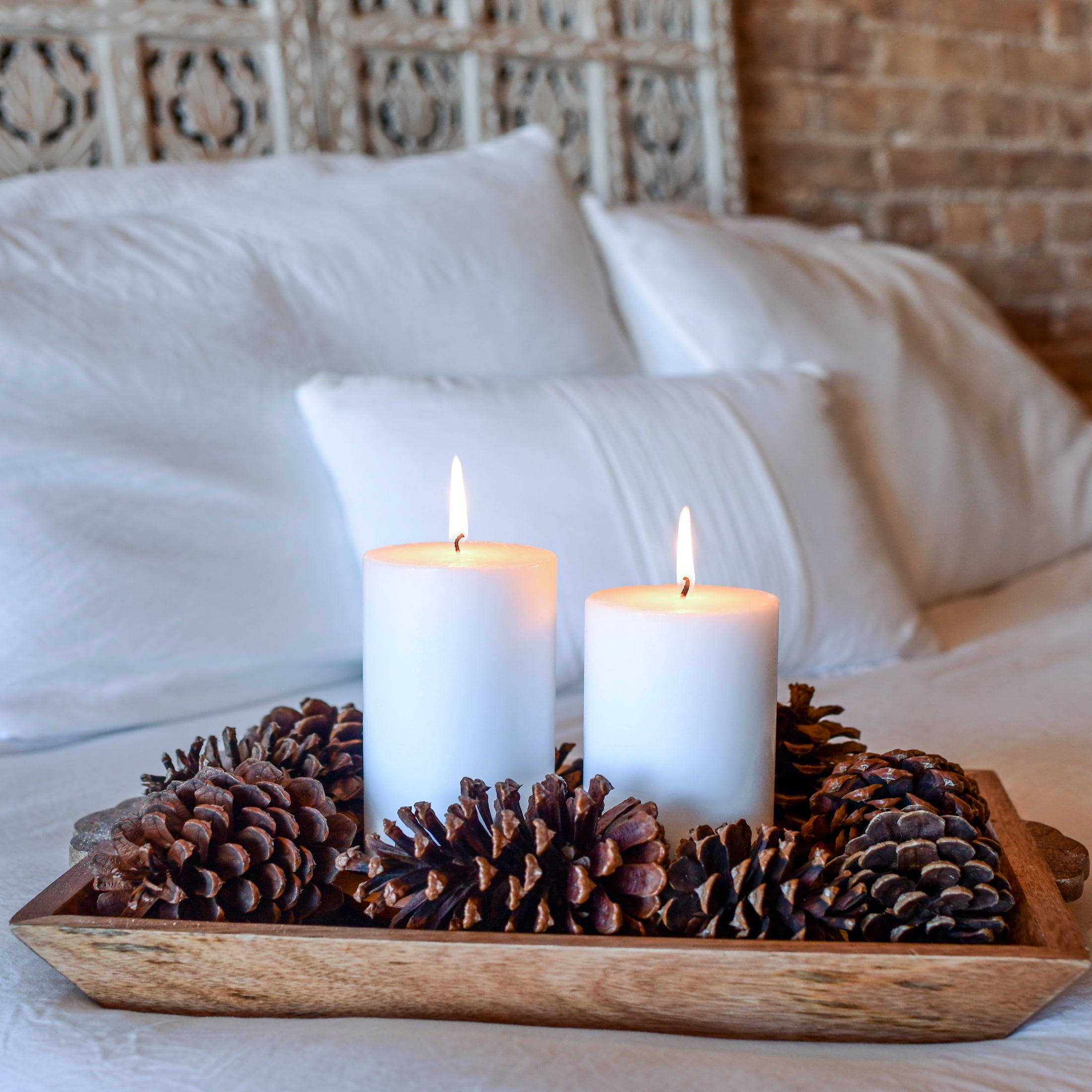 (2 pack) Rooms in Bloom Natural Brown Cinnamon Scented Pine Cones Potpourri