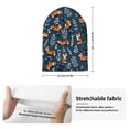 thumbnail image 2 of Disketp Playful Foxes Forest Blues Winter Beanie for Men Women Beanie Knit Hat Cuffed Cap Beanie Knit Chunky Snow Cap, 2 of 6